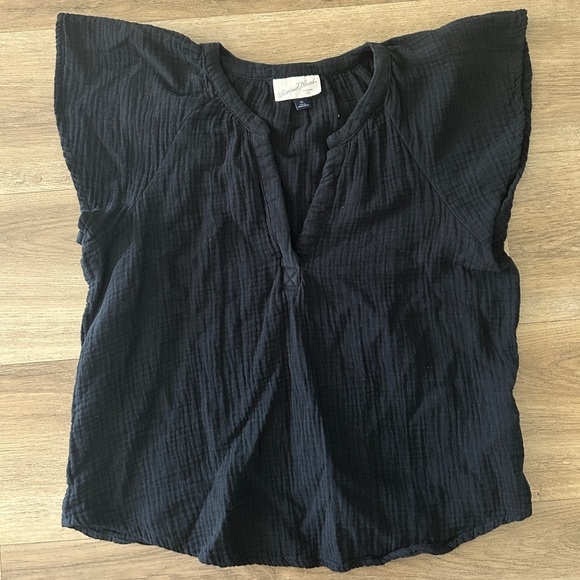 Universal Thread Tops - Universal Thread woman’s gauze, black blouse size extra small –EUC